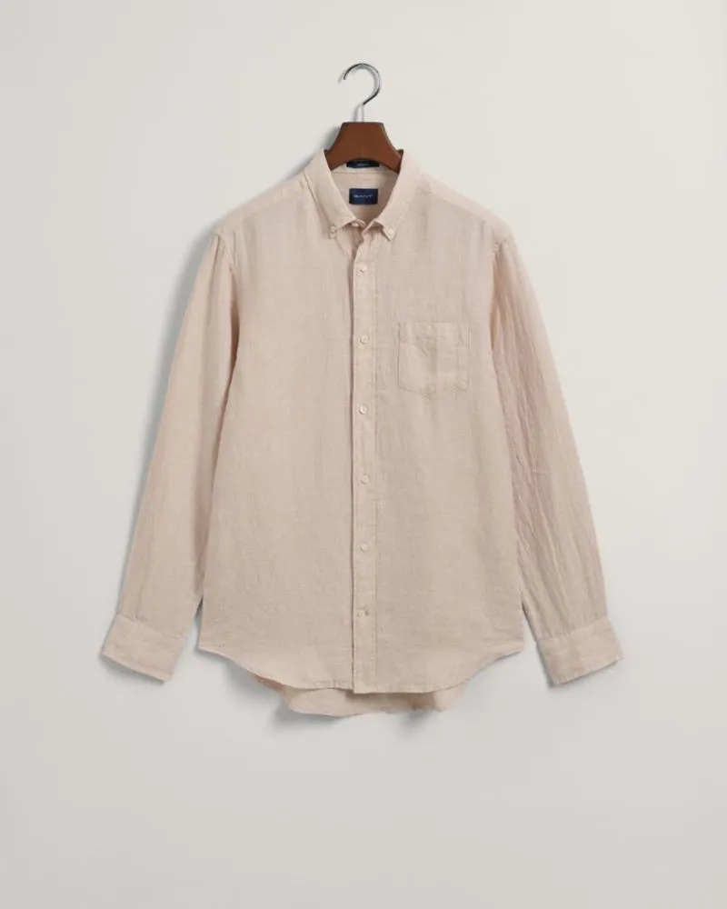 Gant Apparel Mens REGULAR LINEN SHIRT 277/DRY SAND