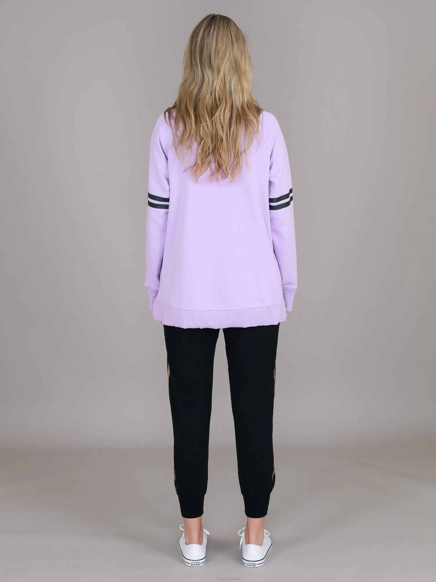 Ginger Leopard Print Splice Star Sweatshirt