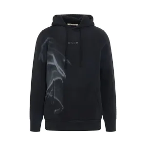 Graphic Print Hoodie in Black
