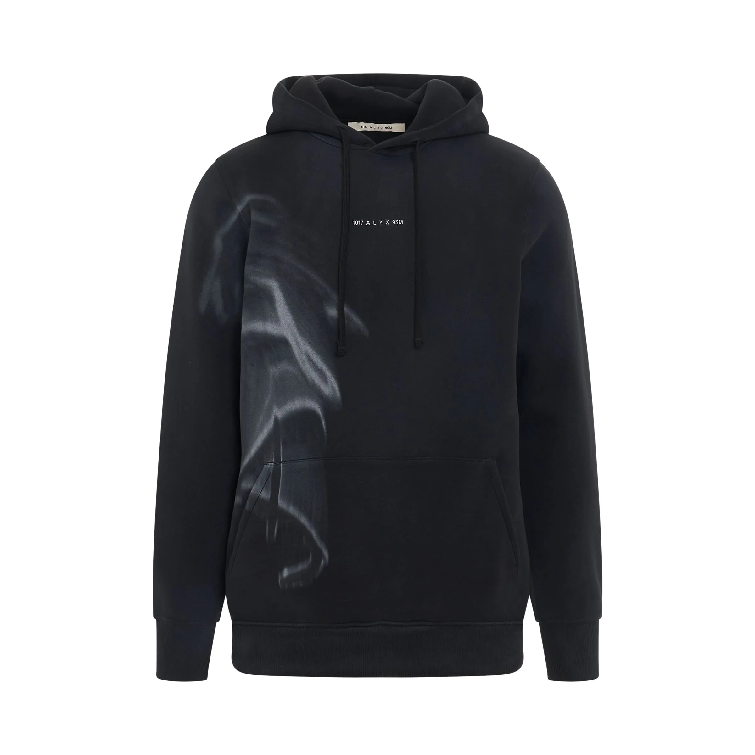 Graphic Print Hoodie in Black