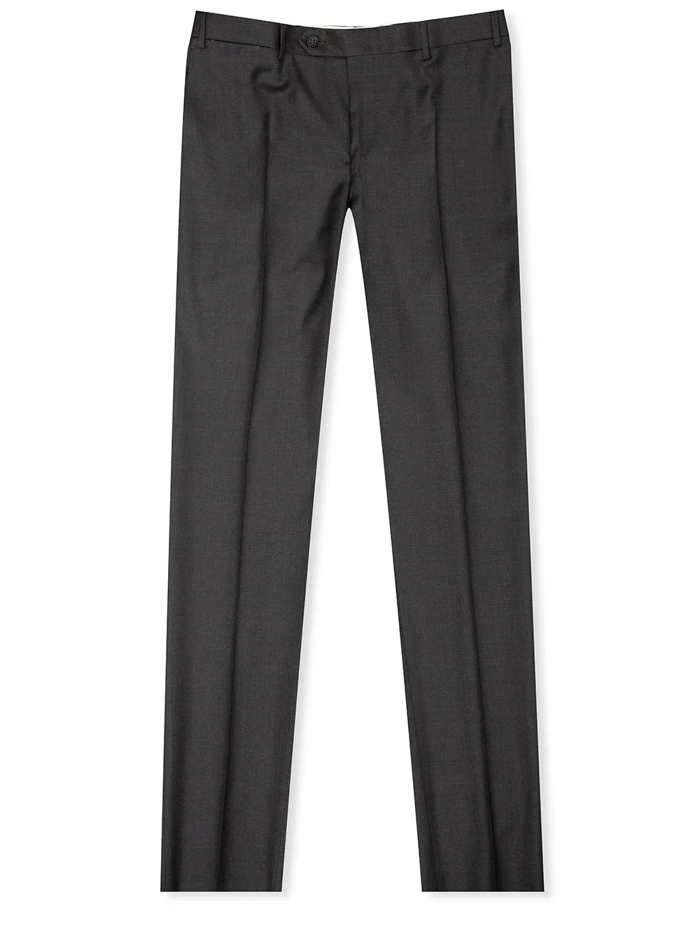 Grey Wool Formal Trousers Charcoal
