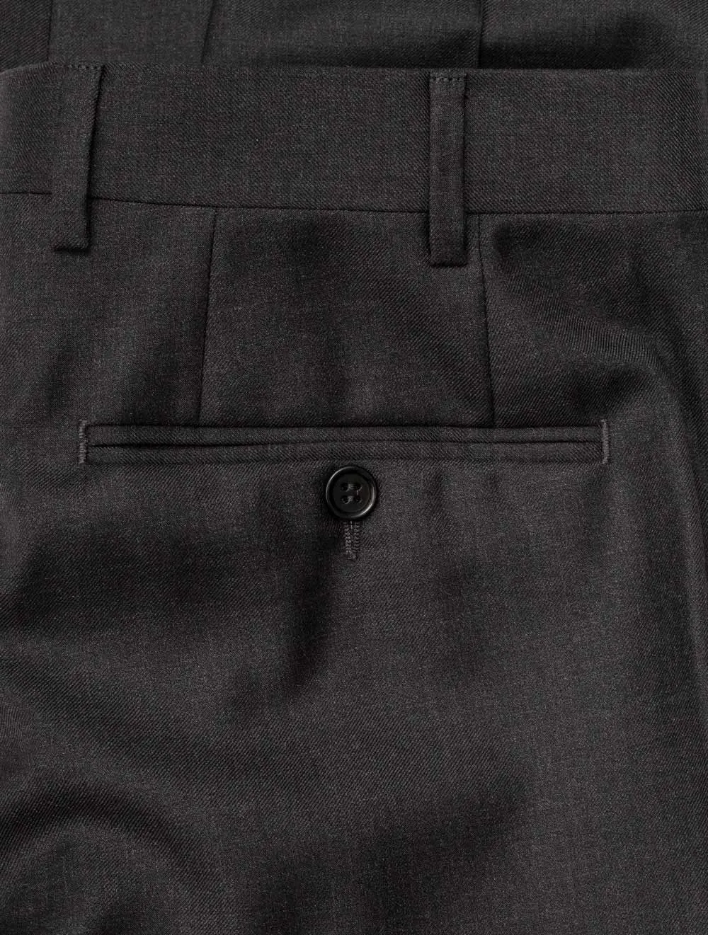 Grey Wool Formal Trousers Charcoal