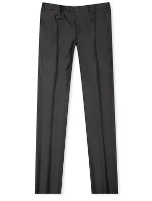 Grey Wool Formal Trousers Charcoal