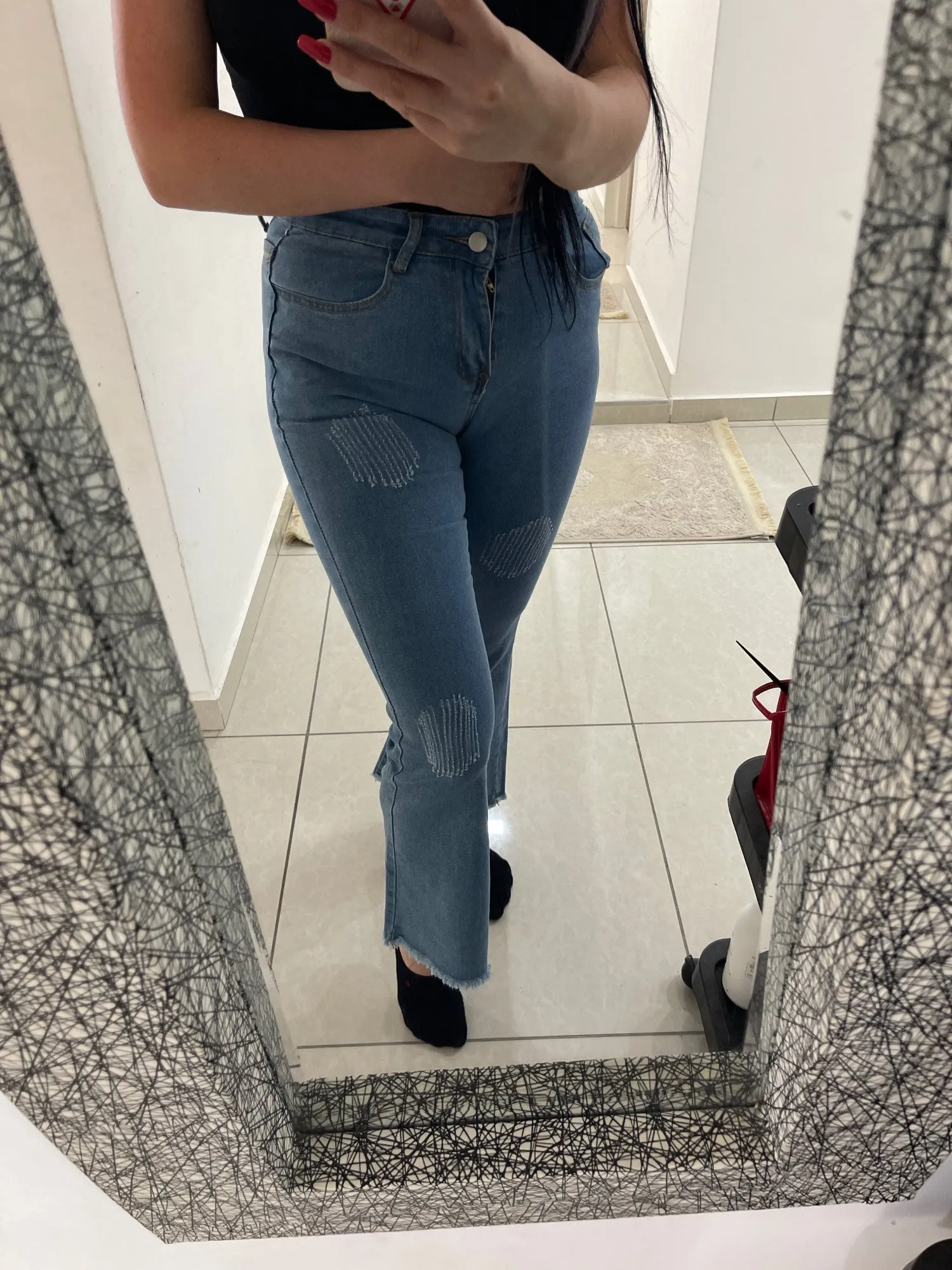 High Waist Slim Flare Pants Size S-3XL