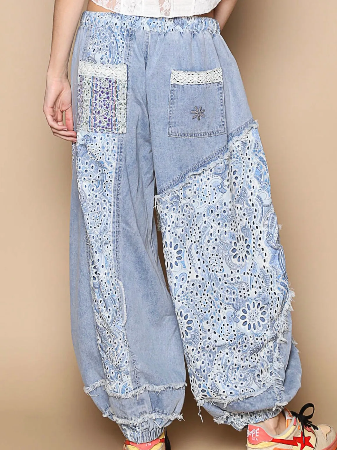 Jens cargo crochet patched joggers