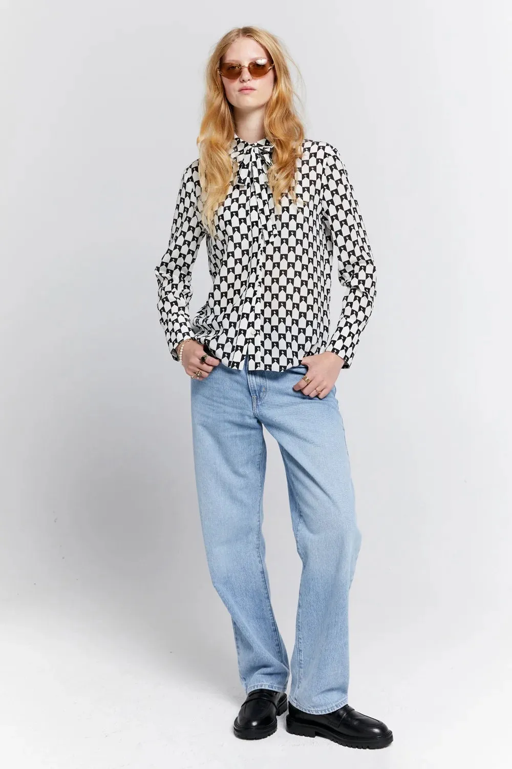Karen Walker Tied Walker Dress Shirt // Monogram