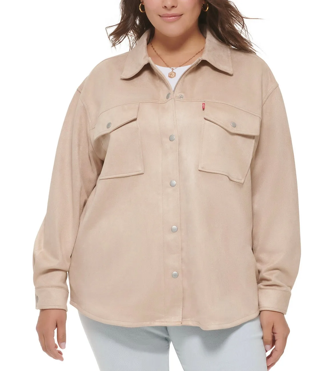 Levi's Women's Trendy Faux-Suede Shacket San Plus Size 4X