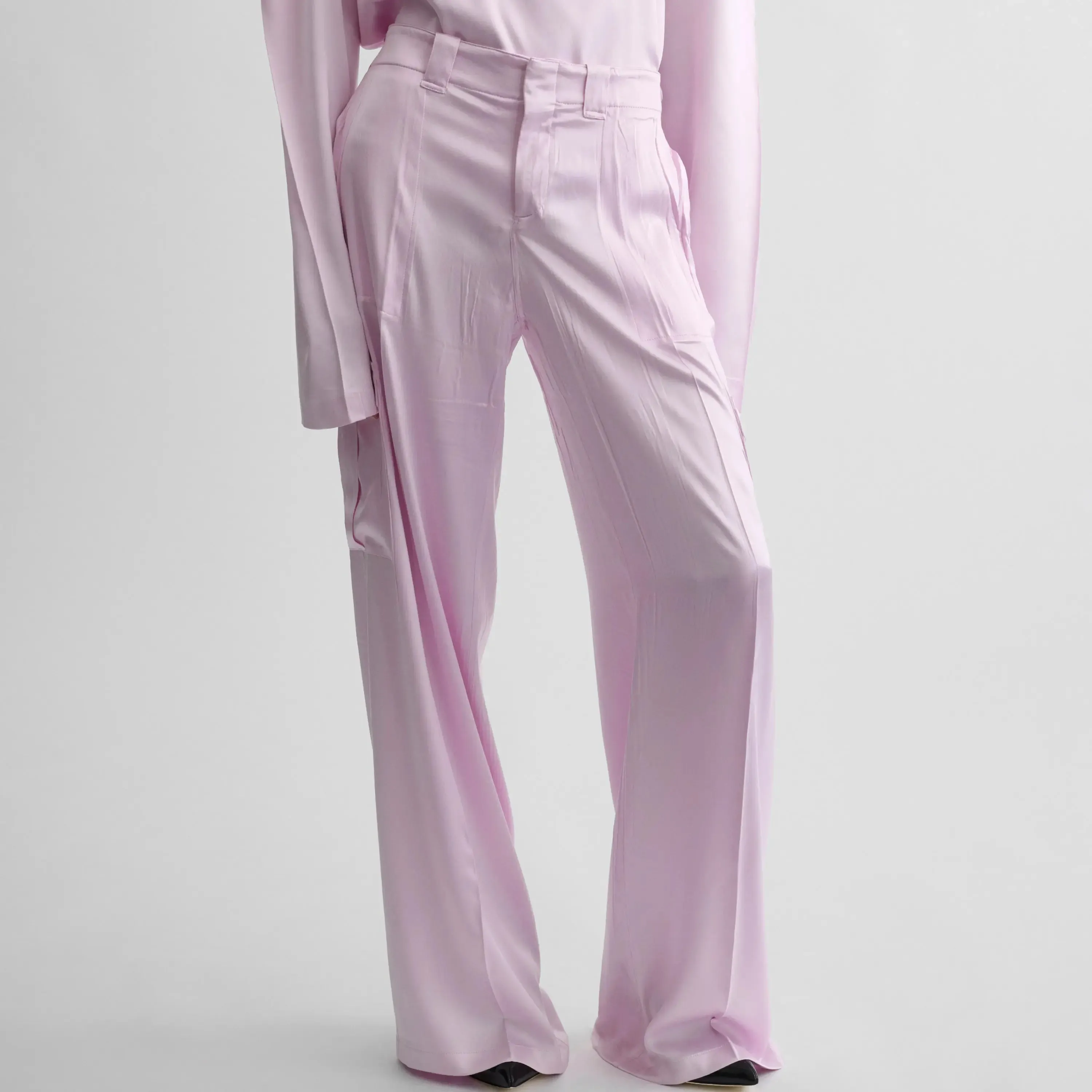 LIQUID CARGO TROUSERS | candyfloss silk