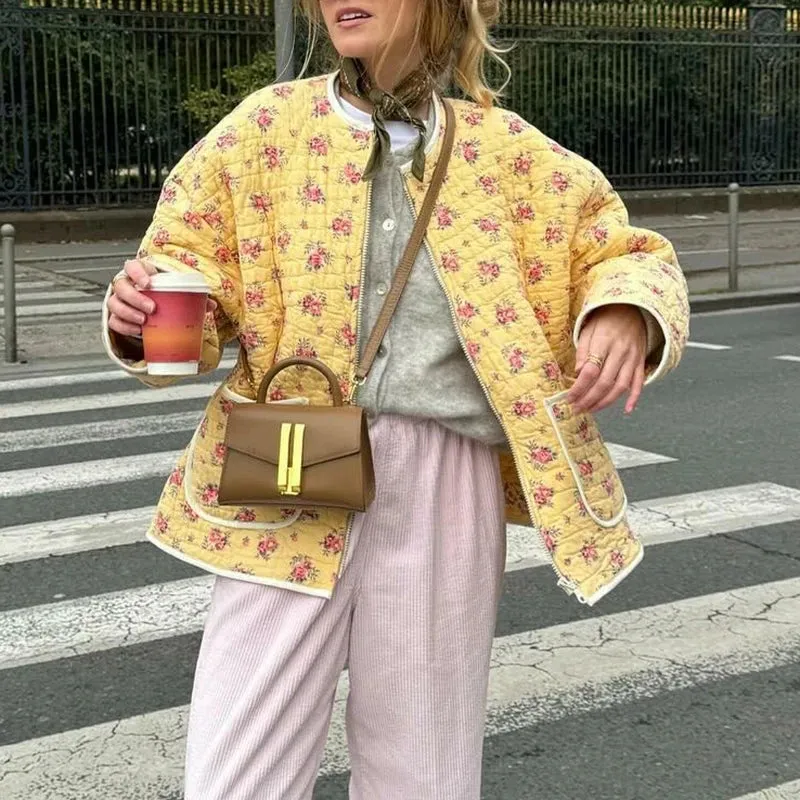 Maemukilabe Trendy Zip-up Jacket Vintage Full Sleeve Coat