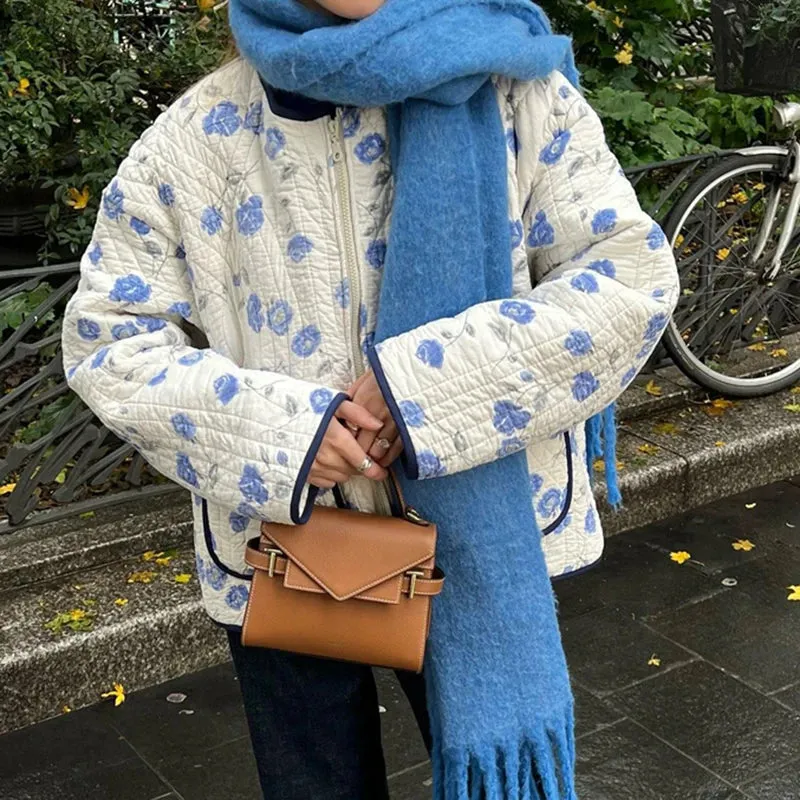 Maemukilabe Trendy Zip-up Jacket Vintage Full Sleeve Coat