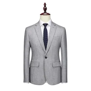 Men Blazer - 1-Button Style Blazer - Grey