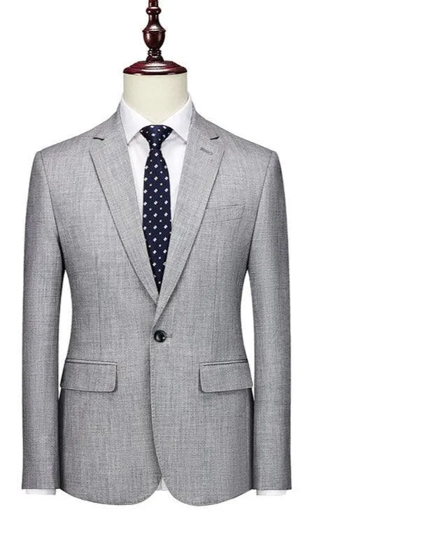 Men Blazer - 1-Button Style Blazer - Grey