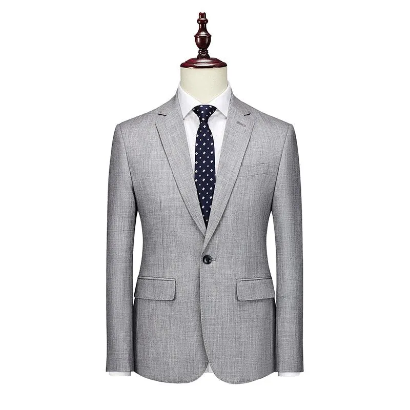 Men Blazer - 1-Button Style Blazer - Grey