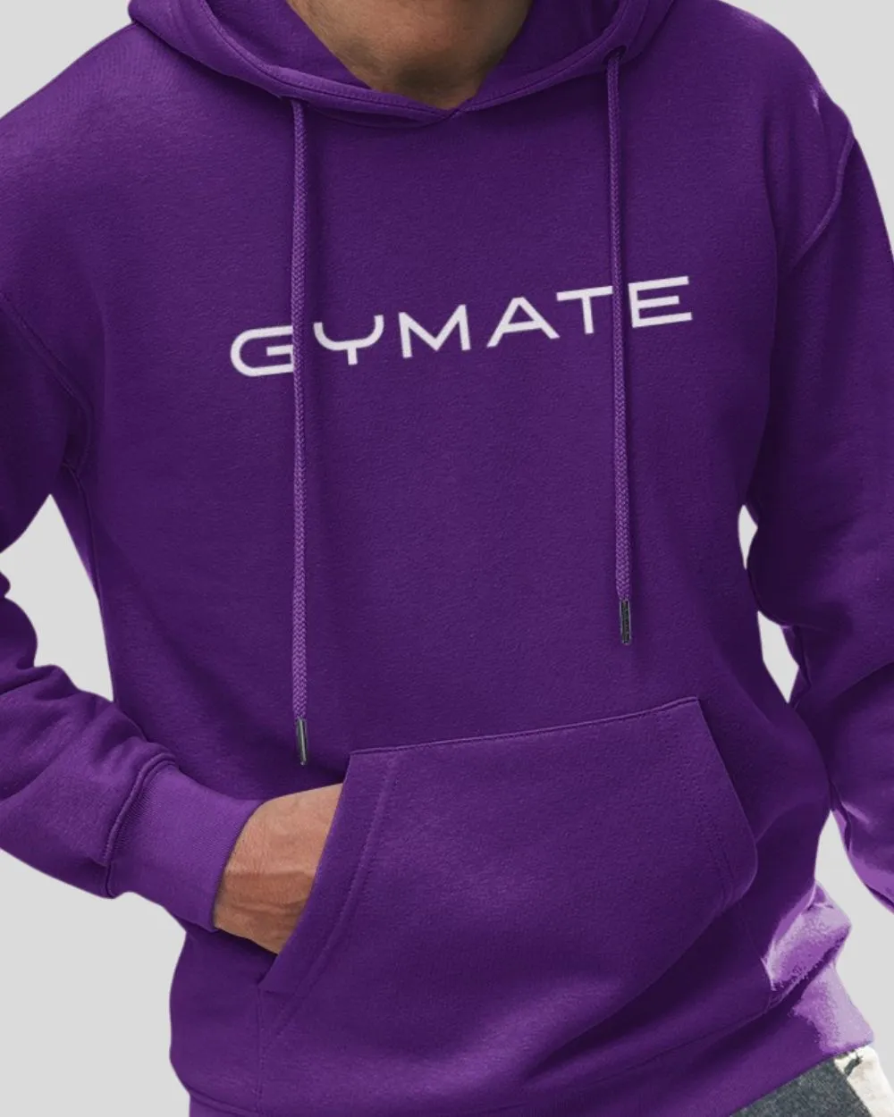 Mens Purple Hoodies Designer Gymate Original [large logo]