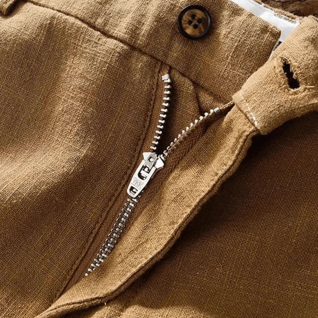 Men's Slim Fit Linen Cotton Trousers