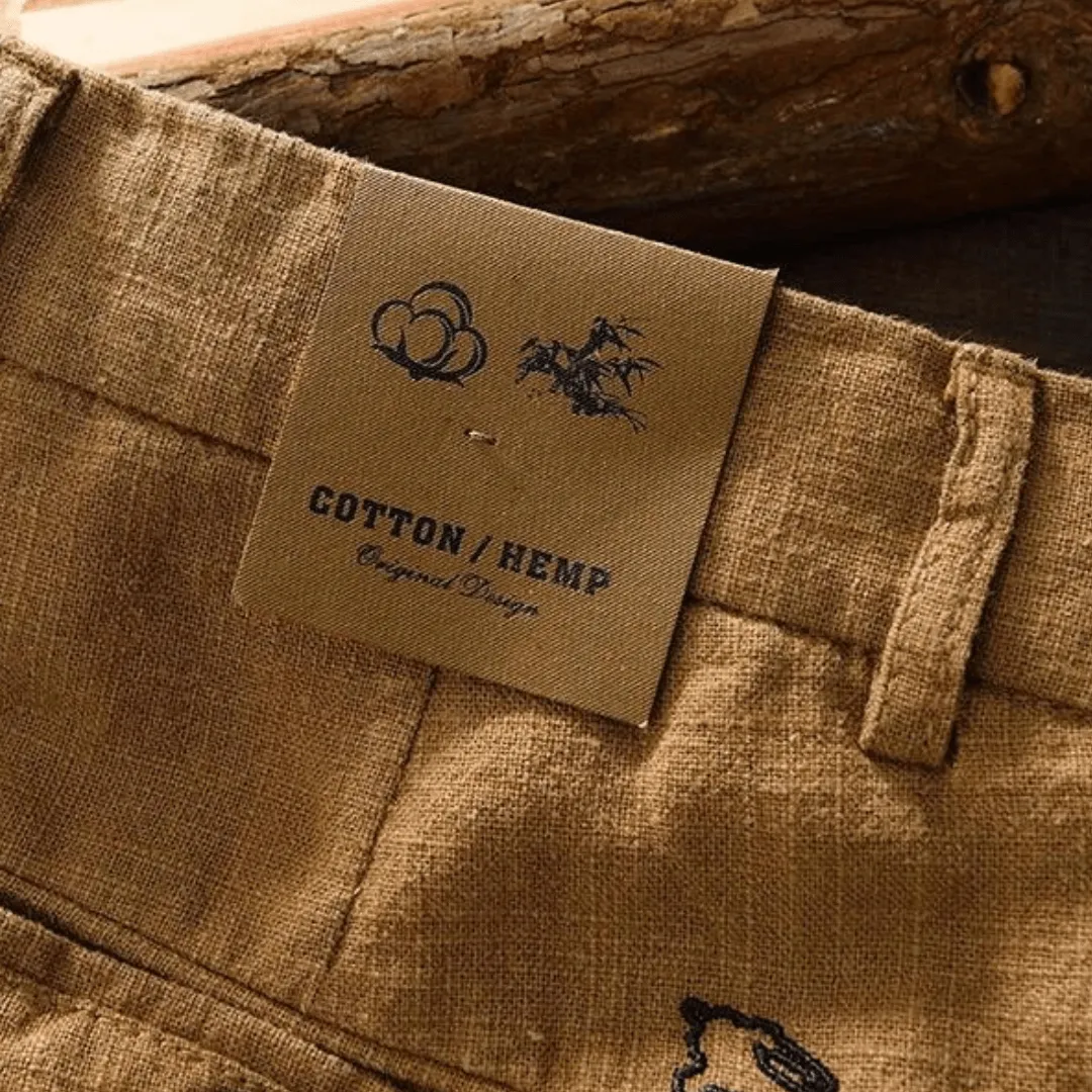 Men's Slim Fit Linen Cotton Trousers