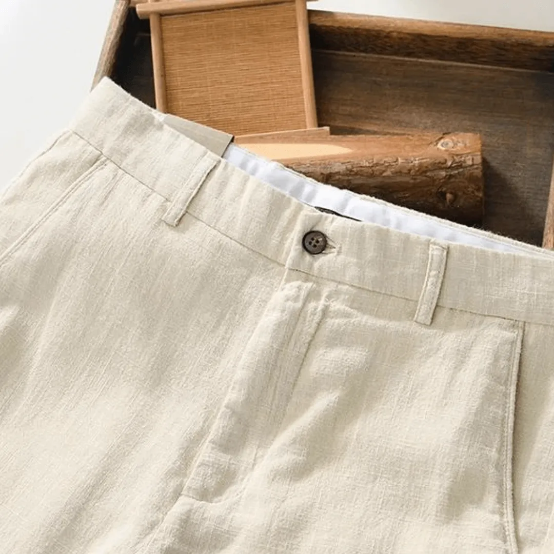 Men's Slim Fit Linen Cotton Trousers