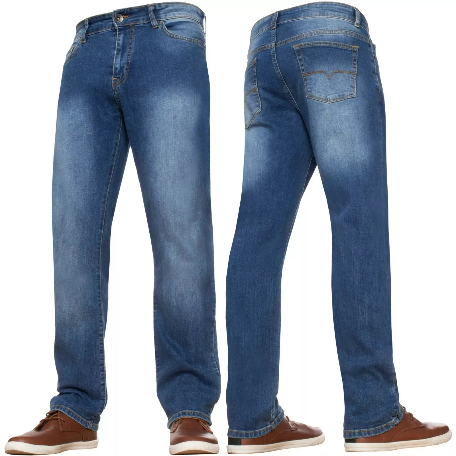 Mens Straight Leg Stretch Jeans