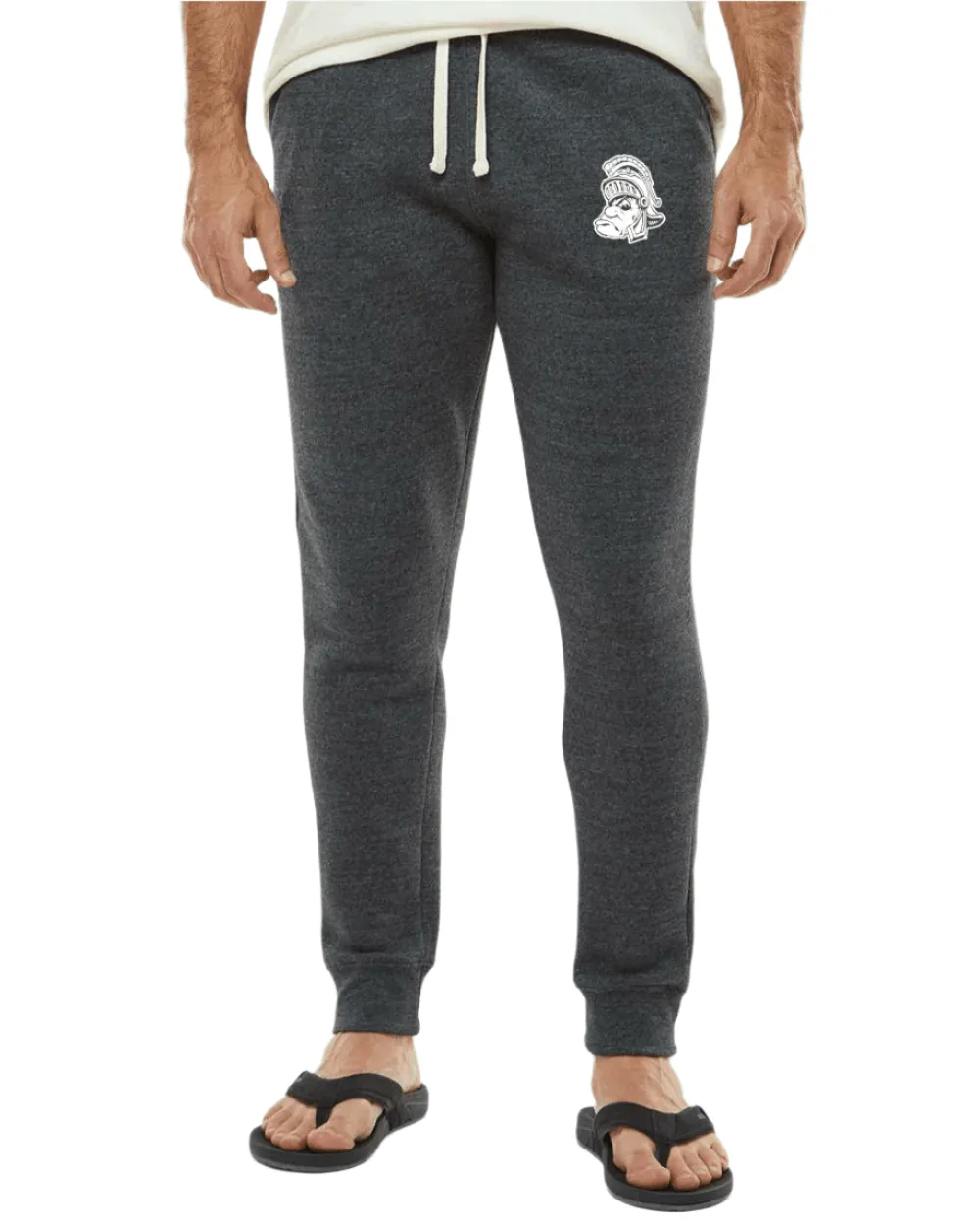 Michigan State Sweatpants in Dark Grey with Gruff Sparty