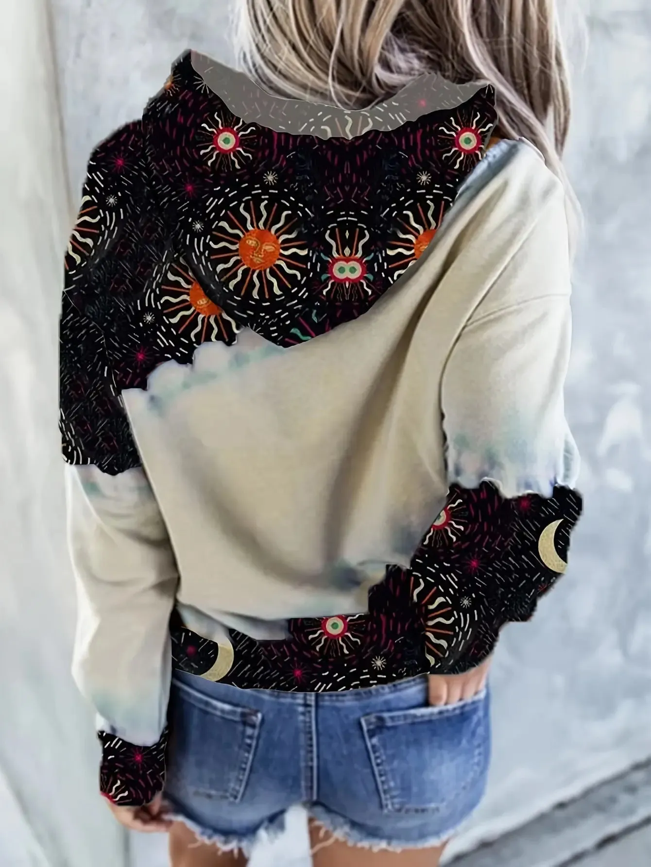 Moonlit Forest Womens Hoodie  Tree Print Comfy  Stylish