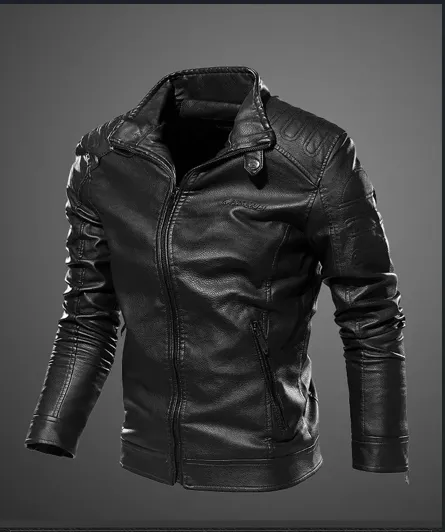 New Men's Premium  Korean Handsome  Leather Jacket Autumn Winter New Trendy Wear