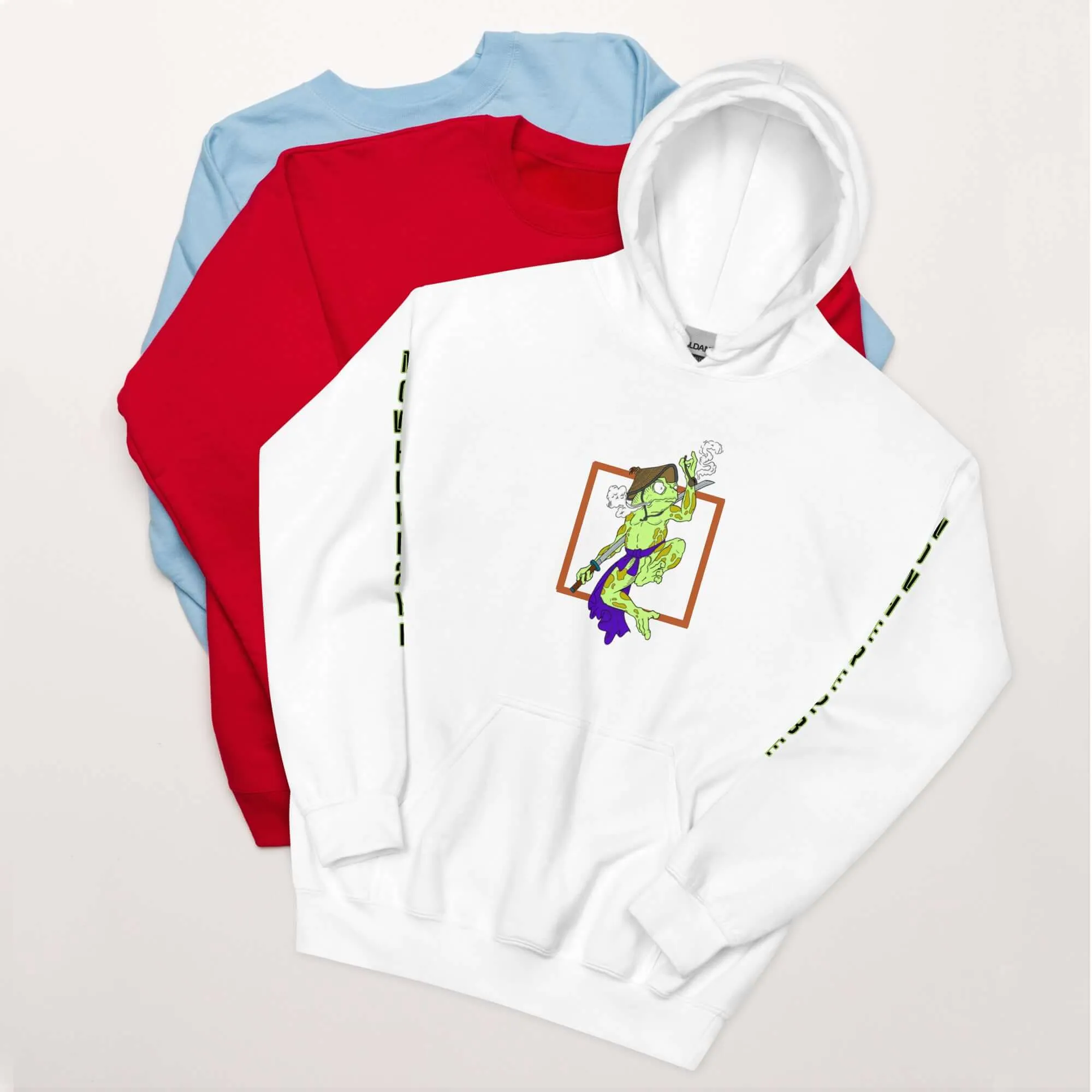 Nowhere2be Samurai Frog Unisex Hoodie - Cozy and Stylish Essential