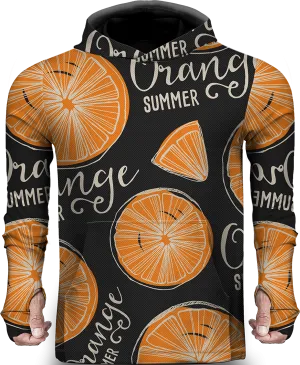 ORANGE SUMMER LIGHTWEIGHT SUN HOODIE