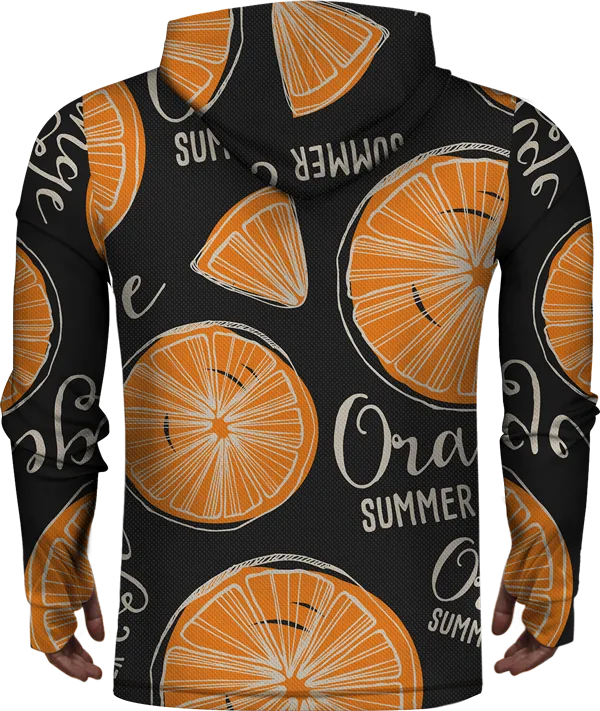 ORANGE SUMMER LIGHTWEIGHT SUN HOODIE