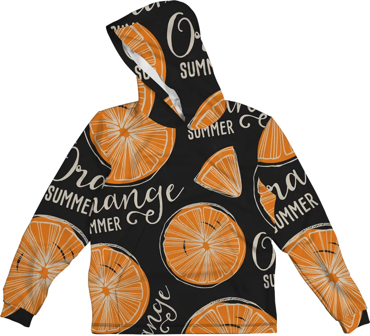 ORANGE SUMMER LIGHTWEIGHT SUN HOODIE