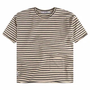 Oversized T-Shirt Navy Stripe