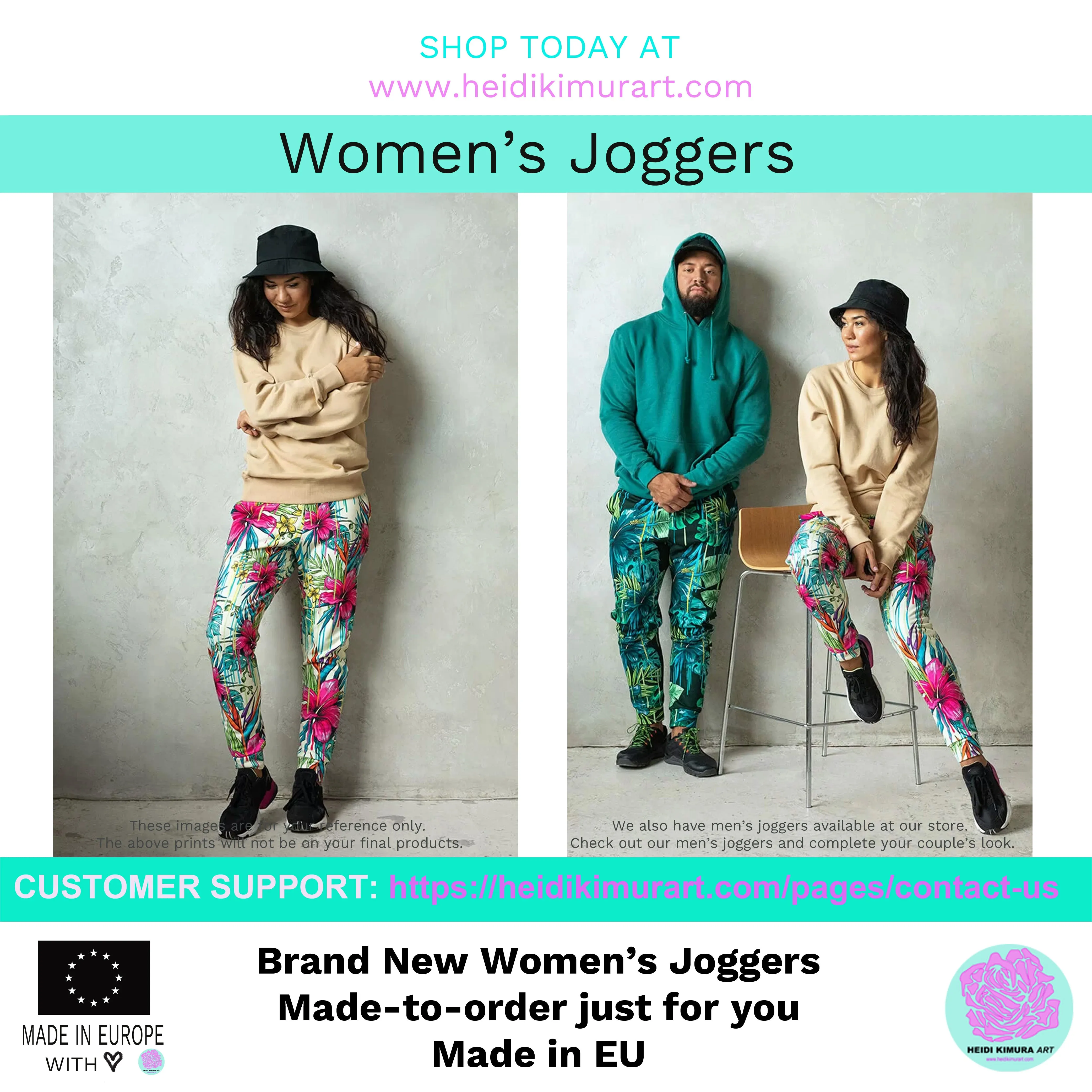 Pastel Blue Striped Women's Joggers, Vertical Stripe Modern Cozy Sweatpants-Made in EU