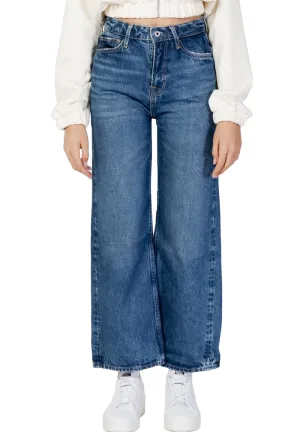 Pepe Jeans Pantalone Jeans da donna larghi a zampa e vita alta Lexa Sky High PL204162RR5 blu