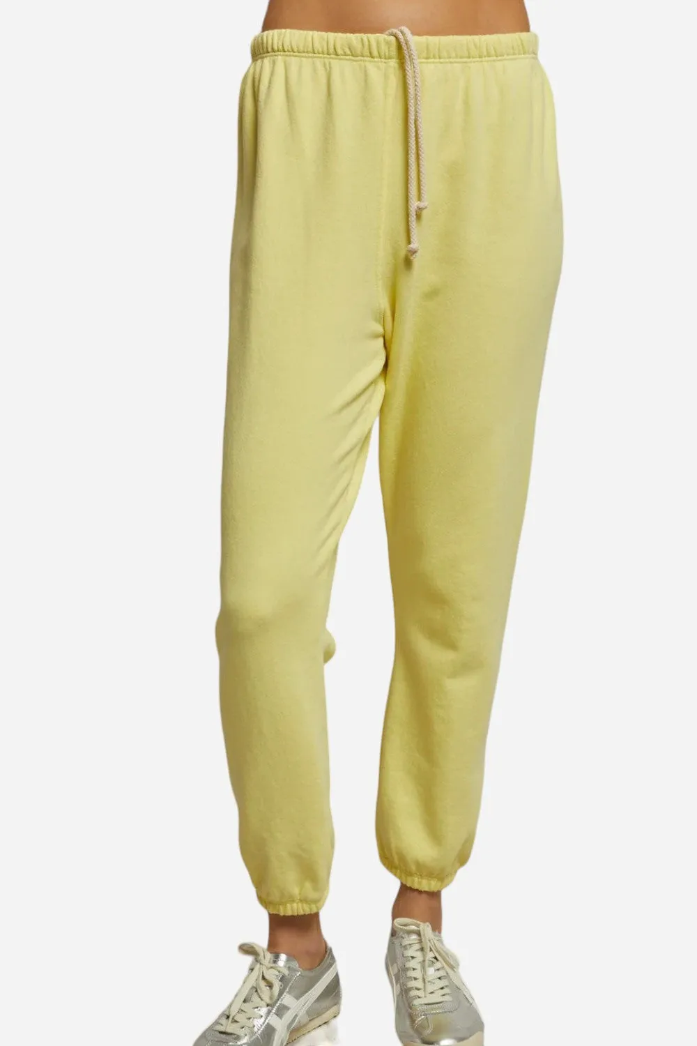 perfect white tee Johnny French Terry Easy Sweatpant in Lemonade