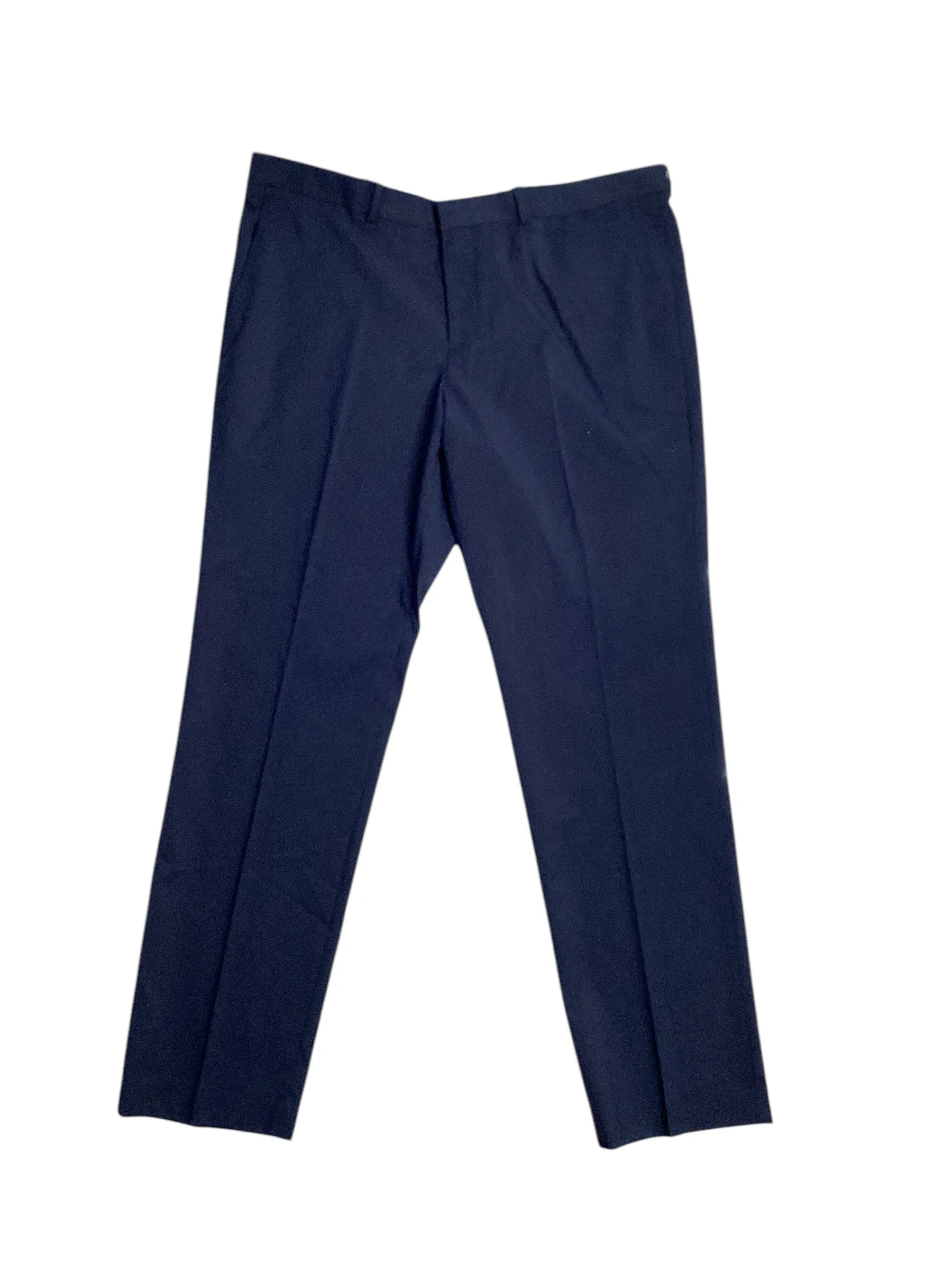 Perry Ellis Men's Slim Fit Stretch Washable Suit Dress Pants Navy Blue 36 x 32