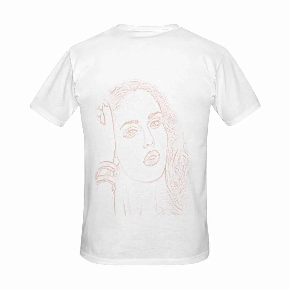 Personalized Face on Shirts Sketch Custom Men's All Over Print T-shirt with Photo