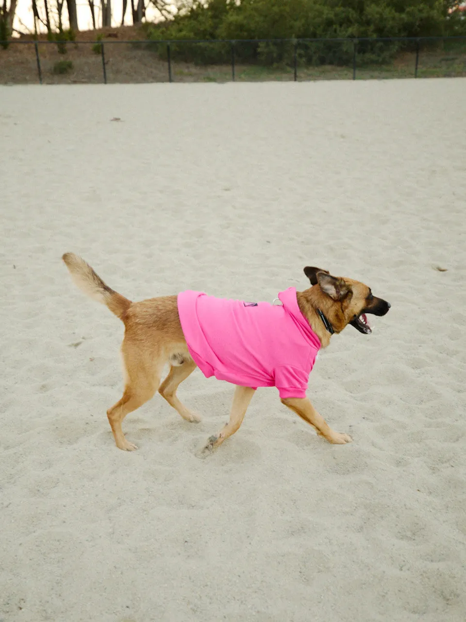 Pink Dog Hoodie w/Black/Pink Logo Patch