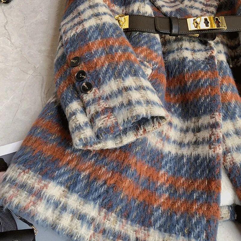 Plaid Blends Women Panelled Korean Style Chic Trendy Popular Leisure