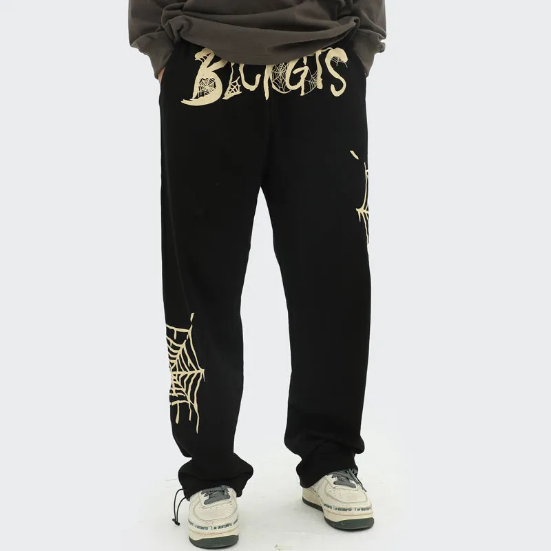 PopFlying Baggy Sweatpants Spider Web