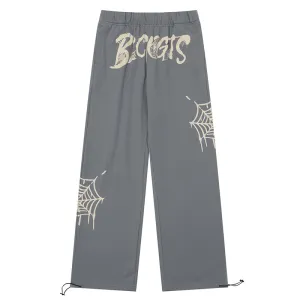 PopFlying Baggy Sweatpants Spider Web