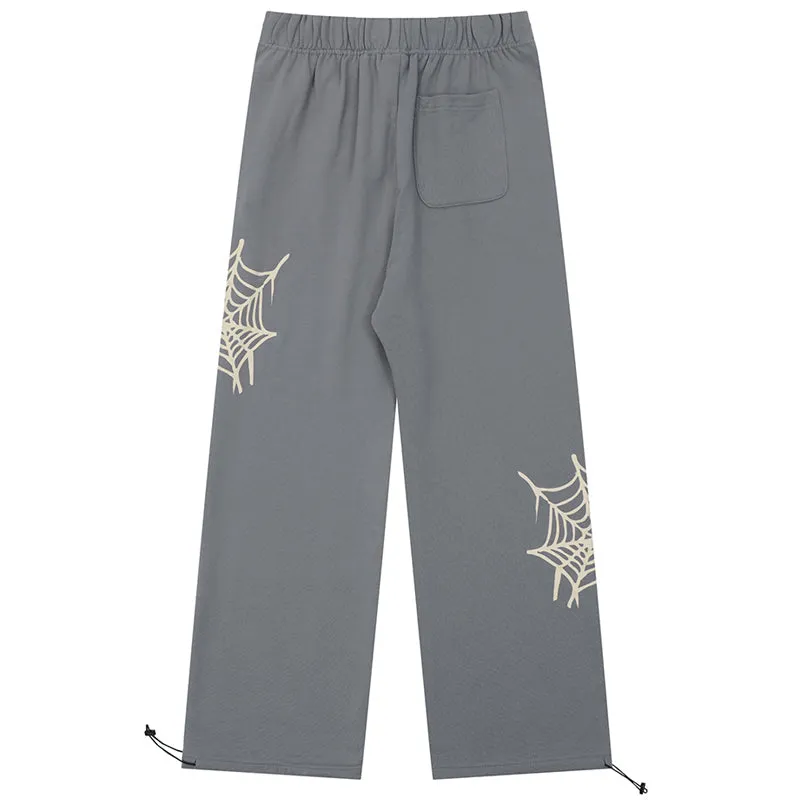 PopFlying Baggy Sweatpants Spider Web