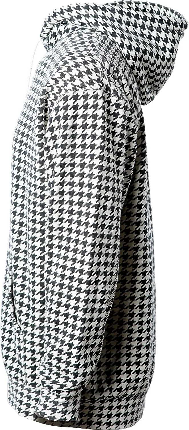 "Stay Stylish in the Modern Classic Houndstooth Hoodie"
