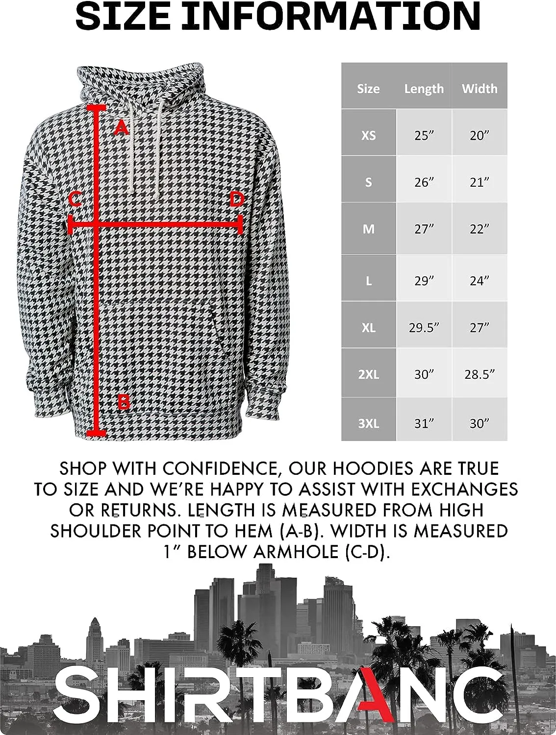 "Stay Stylish in the Modern Classic Houndstooth Hoodie"