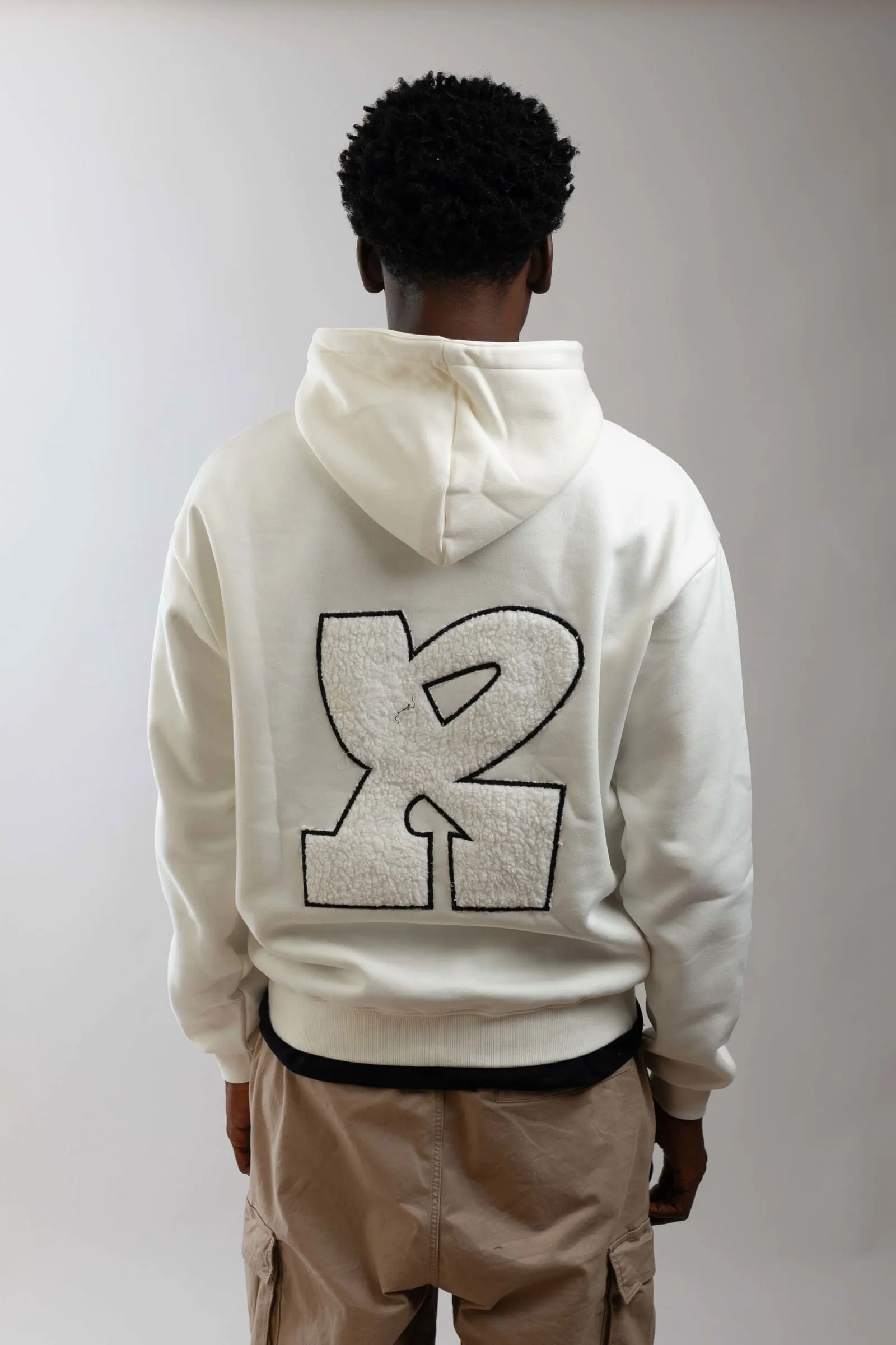 Red Dot Logo Hoodie-White