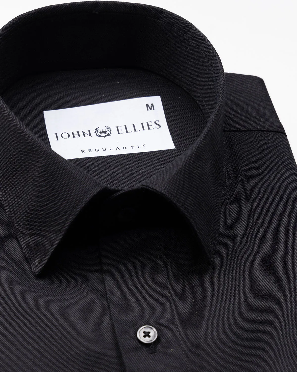 Renato Privilege Black Plain Oxford Cotton Shirt
