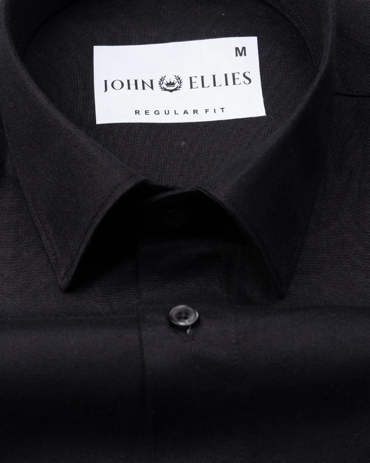 Renato Privilege Black Plain Oxford Cotton Shirt