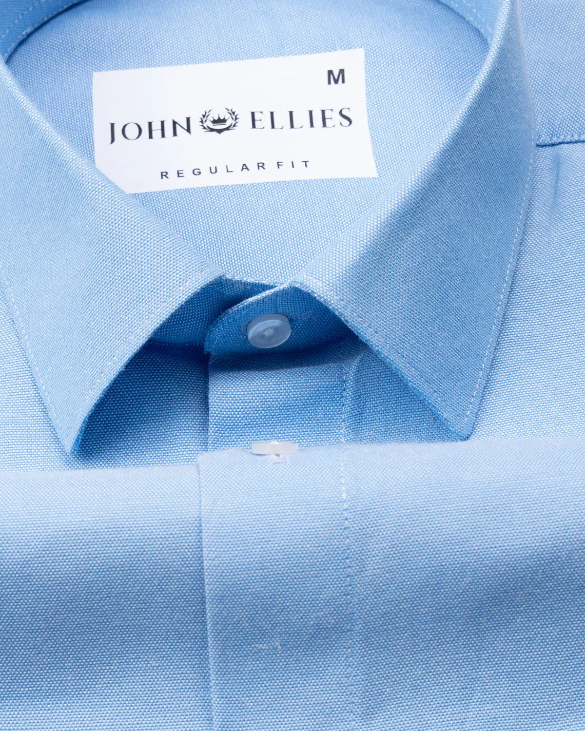 Renato Privilege Lumiere Blue Plain Oxford Cotton Shirt