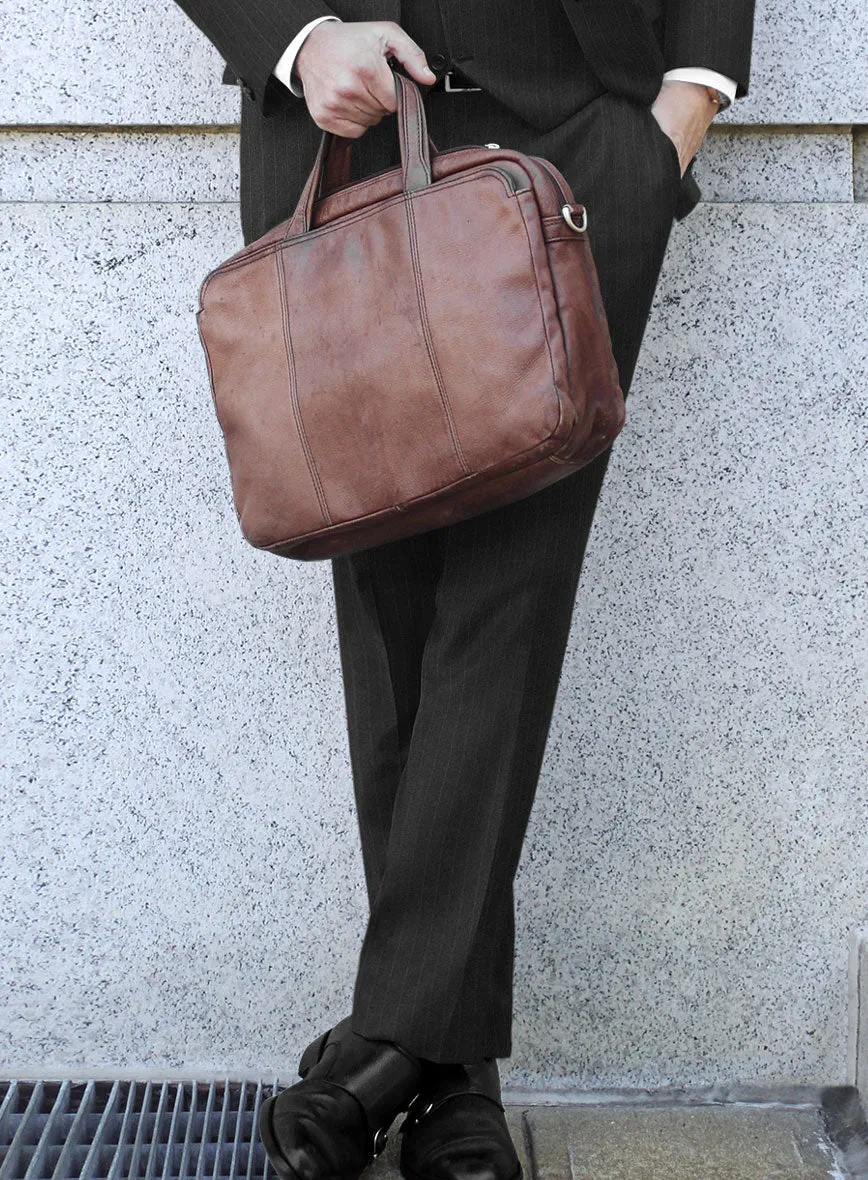 Scabal Vadal Stripe Gray Wool Pants