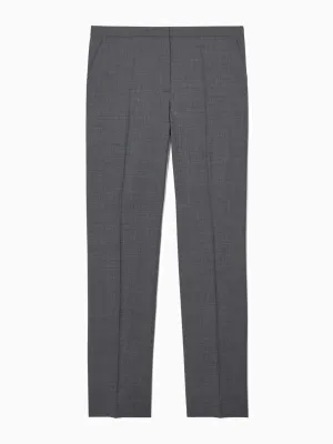 Slim tailored wool trousers