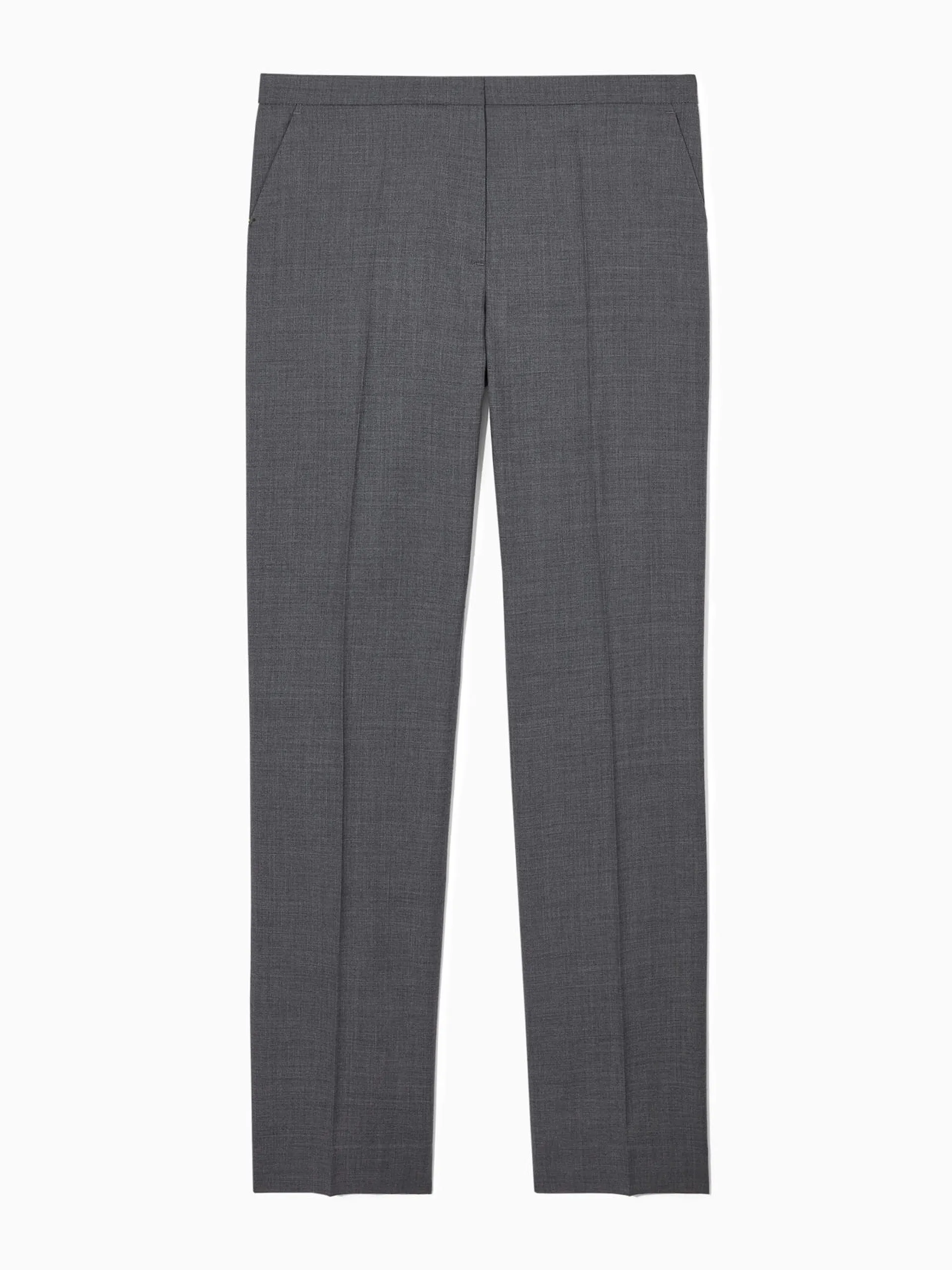 Slim tailored wool trousers