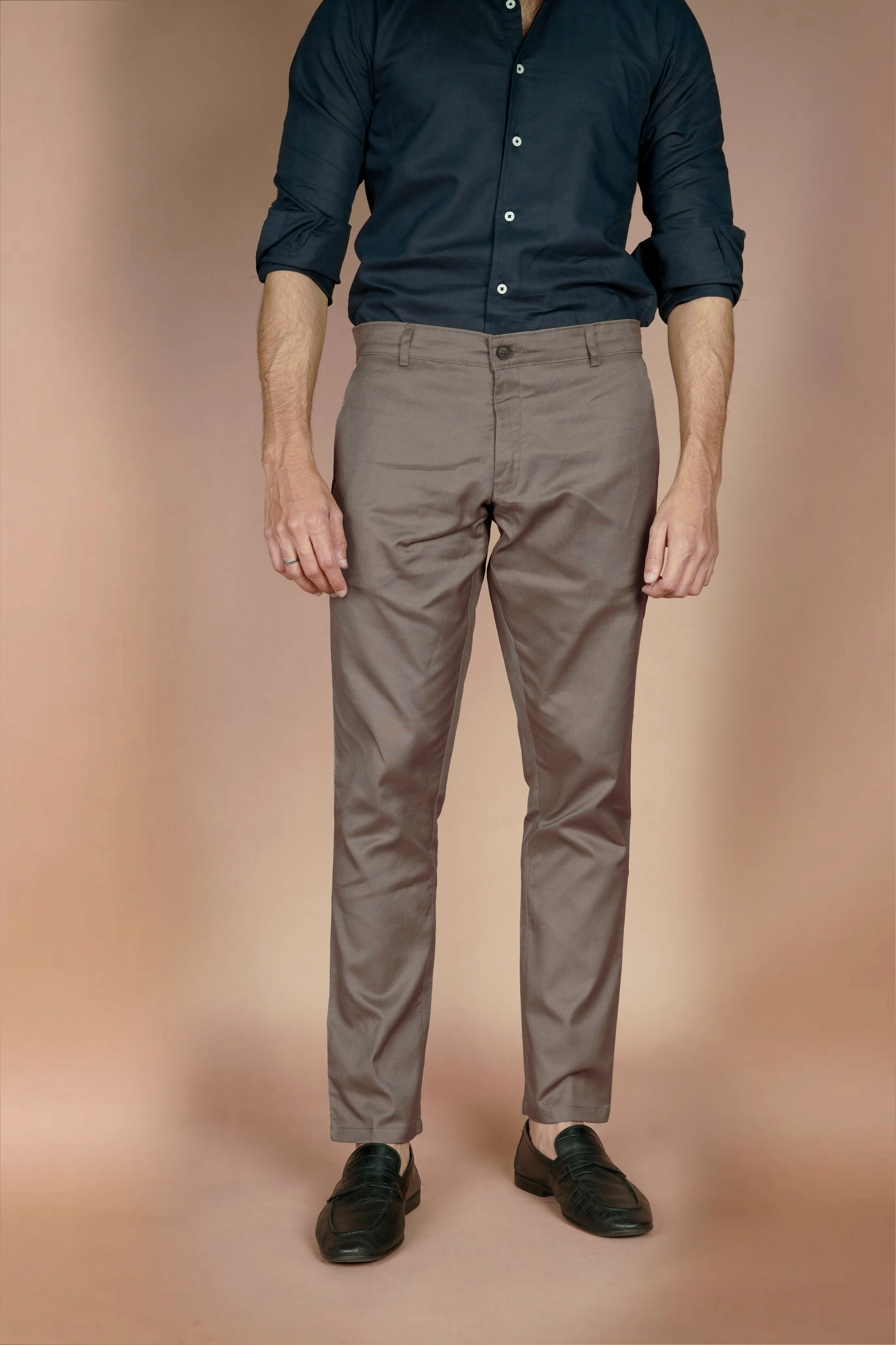 Stone Brown Linen Trousers
